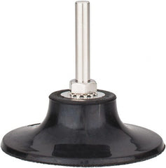 Tru-Maxx - 3" Diam Quick-Change Type S Disc Backing Pad - 1/4" Shank Diam, Medium Density, 20,000 RPM, Quick-Lok Compatible - Exact Tooling