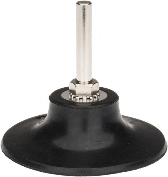 Tru-Maxx - 3" Diam Quick-Change Type R Disc Backing Pad - 1/4" Shank Diam, Medium Density, 20,000 RPM, Quick-Lok Compatible - Exact Tooling