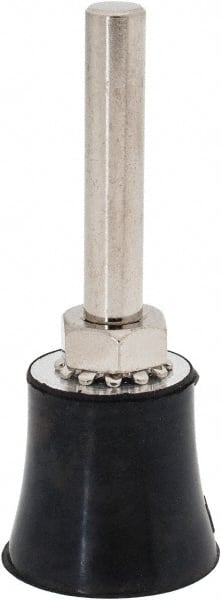 Tru-Maxx - 1" Diam Quick-Change Type R Disc Backing Pad - 1/4" Shank Diam, Medium Density, 30,000 RPM, Quick-Lok Compatible - Exact Tooling