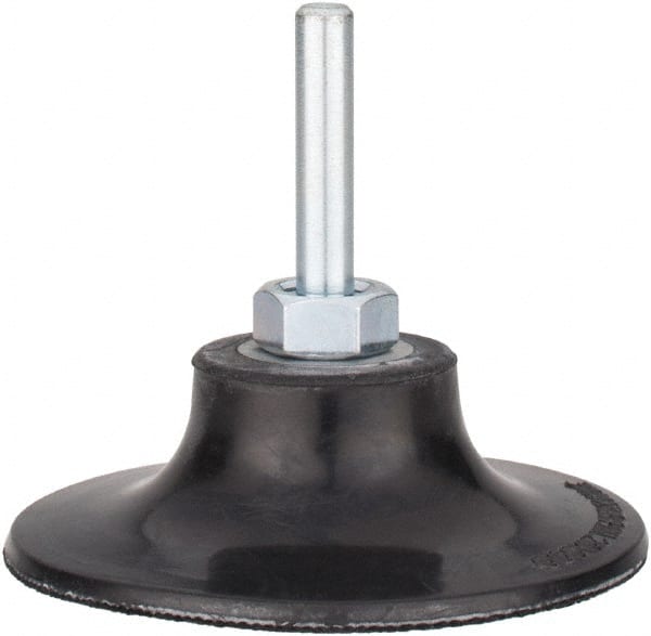 Tru-Maxx - 3" Diam Quick-Change Type P Disc Backing Pad - 1/4" Shank Diam, Medium Density, 20,000 RPM, Quick-Lok Compatible - Exact Tooling