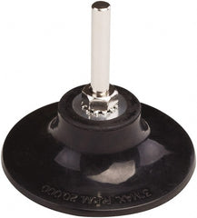 Tru-Maxx - 3" Diam Quick-Change Type P Disc Backing Pad - 1/4" Shank Diam, Hard Density, 20,000 RPM, Quick-Lok Compatible - Exact Tooling