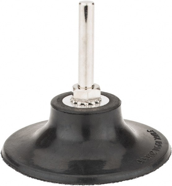 Tru-Maxx - 3" Diam Quick-Change Type S Disc Backing Pad - 1/4" Shank Diam, Soft Density, 20,000 RPM, Quick-Lok Compatible - Exact Tooling