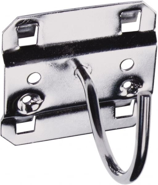Triton - 2" ID, Pegboard Curved Hook Pegboard Hook - 2-1/4" Projection, 90° Bend, Stainless Steel - Exact Tooling