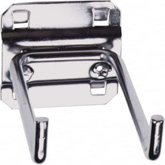 Triton - 1/4" Diam, Double Rod 90° End Bend Pegboard Hook - 4" Projection, 90° Bend, Stainless Steel - Exact Tooling