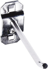 Triton - 3/16" Diam, Single Angled End Pegboard Hook - 1" Projection, 30° Bend, Stainless Steel - Exact Tooling