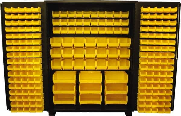 Jamco - 230 Bin Storage Cabinet - Steel, 60" Wide x 24" Deep x 78" High, Black - Exact Tooling