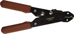 Paramount - 24 to 10 AWG Capacity Wire Stripper - 5" OAL, Plastic Dipped Handle - Exact Tooling