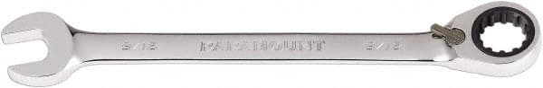 Paramount - 9/16" 12 Point Combination Wrench - 13° Head Angle, 7-1/2" OAL, Chrome Vanadium Steel, Polished Finish - Exact Tooling