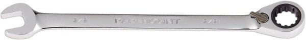 Paramount - 3/8" 12 Point Combination Wrench - 13° Head Angle, 6-1/4" OAL, Chrome Vanadium Steel, Polished Finish - Exact Tooling