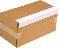 Vestil - 24" Long x 3" Wide x 3" High x 1/16" Thick Edge - White, Cardboard Box, 50 Piece - Exact Tooling