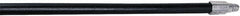 Rubbermaid - 60 x 1-1/16" Wood Handle for Push Brooms - Threaded Connection, Black - Exact Tooling