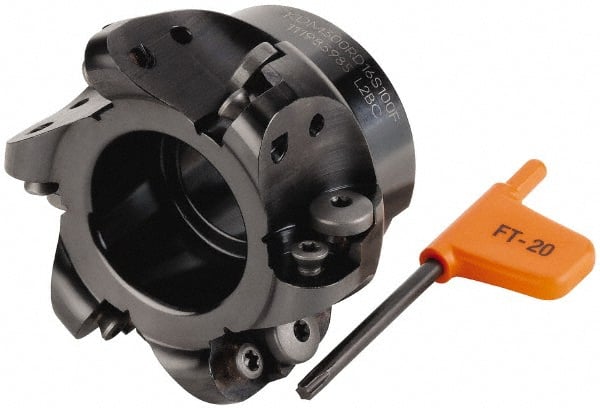 Kennametal - 76.2mm Cut Diam, 8mm Max Depth, 1" Arbor Hole, 6 Inserts, RD.. 1604... Insert Style, Indexable Copy Face Mill - KDM300 Cutter Style, 50.04mm High, Series KDM - Exact Tooling