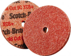 3M - 3" Diam, 1/2" Face Width, 0.37" Center Hole, Extra Coarse Grade, Ceramic Deburring Wheel - Unitized, Hard Density 9 Grade, 15,100 RPM - Exact Tooling