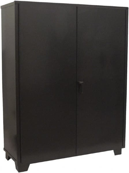 Jamco - 4 Shelf Locking Storage Cabinet - Steel, 60" Wide x 24" Deep x 78" High, Black - Exact Tooling