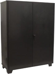 Jamco - 4 Shelf Locking Storage Cabinet - Steel, 60" Wide x 24" Deep x 78" High, Black - Exact Tooling