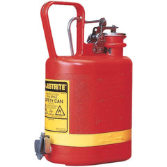 Justrite - Safety Disposal Cans; Capacity (Gal.): 1.000 ; Material: HDPE; Stainless Steel ; Color: Red ; Height (Inch): 7-1/4 ; Diameter (Inch): 11.5 ; Approval Listing/Regulations: FM - Exact Tooling