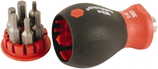 Wiha - Stubby Insert Bit Screwdriver Set - Hex - Exact Tooling