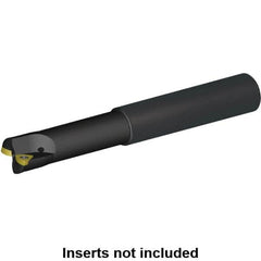 Kennametal - 3/4" Cut Diam, 0.04" Max Depth, 3/4" Shank Diam, Cylindrical Shank Indexable High-Feed Helical End Mill - Screw Holding Method, WP..0302.. Insert, KF Toolholder, Through Coolant - Exact Tooling