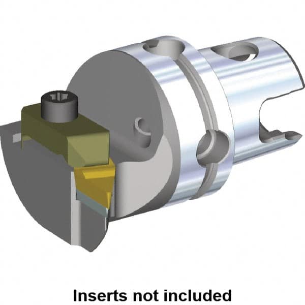 Kennametal - Right Hand Cut, Size KM50, V.GR.. Insert Compatiblity, Internal or External Modular Turning & Profiling Cutting Unit Head - 35mm Ctr to Cutting Edge, 50mm Head Length, Through Coolant, Series Top Notch - Exact Tooling