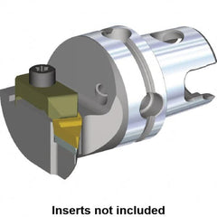 Kennametal - VBMR.. Insert, 40mm Head Length, Modular Grooving Cutting Unit Head - Left Hand Cut, System Size KM40, Through Coolant, Series Top Notch - Exact Tooling