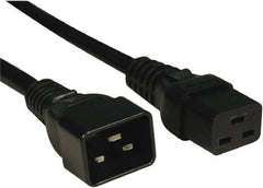 Tripp-Lite - 6', 12/3 Gauge/Conductors, Black Indoor Replacement Cord - 0 Receptacles, 20 Amps, 120 VAC, UL SJT, NEMA IEC-320 - Exact Tooling
