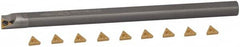 Hertel - 0.563" Min Diam Smallest Bar, 0.563" Min Diam Largest Bar, Carbide Indexable Boring Bar Set - TP.. Insert, HBBQ Toolholder, 5" Max Bore Depth, Through Coolant - Exact Tooling