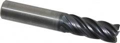 Kennametal - 1/2", 5 Flute, Solid Carbide, 0.03" Corner Radius End Mill - 3" OAL, 1-1/4" LOC - Exact Tooling