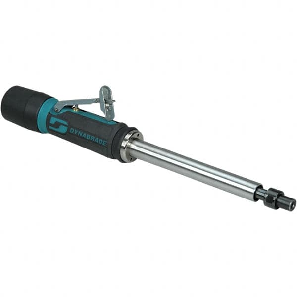 Dynabrade - 1/4" Collet, Straight Handle, Air Extended Length Die Grinder - 25,000 RPM, Rear Exhaust, 20 CFM, 0.4 hp, 90 psi, 1/4" Inlet - Exact Tooling