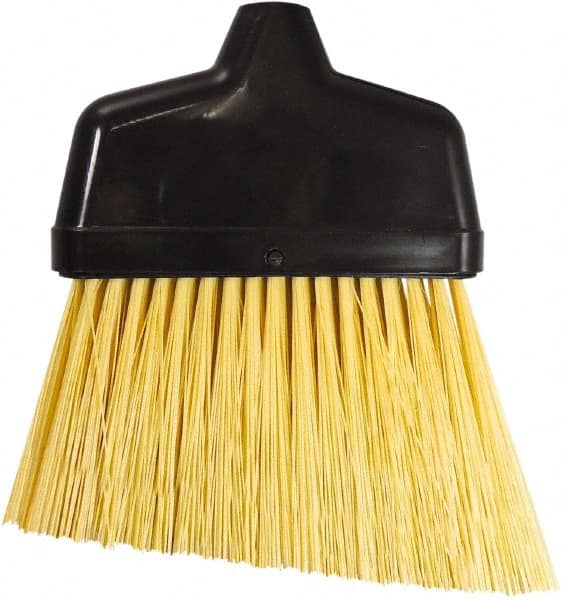 Unger - 6-3/8" Wide, Yellow Synthetic Bristles, Angled Broom - Flagged, Water Resistant - Exact Tooling