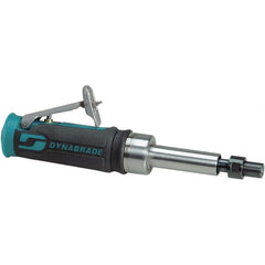 Dynabrade - 1/4" Collet, Straight Handle, Air Extended Length Die Grinder - 25,000 RPM, Front Exhaust, 20 CFM, 0.4 hp, 90 psi, 1/4" Inlet - Exact Tooling