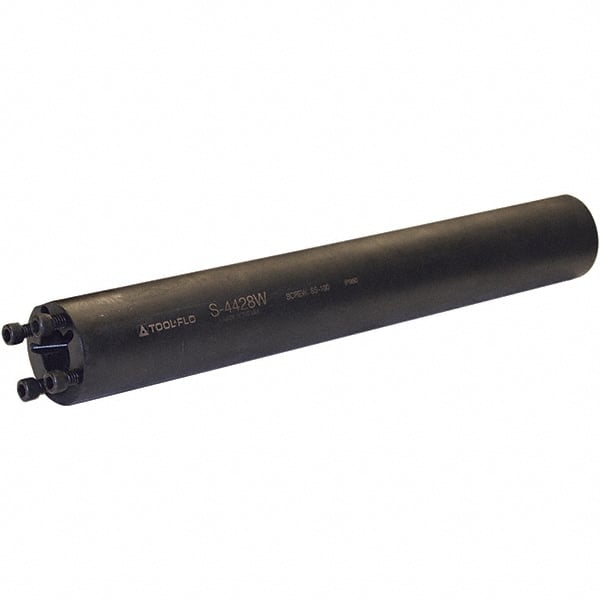 Tool-Flo - 3/8-18 Threaded Mount, Boring Head Straight Shank - Threaded Mount, 12" Long - Exact Tooling