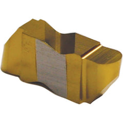 Tool-Flo - 3047FLRP Grade AC3R, 2.39mm Cutting Width Carbide Grooving Insert - 4.57mm Max Depth of Cut, Right Hand, 1.19mm Corner Radius, TiAlN Finish - Exact Tooling
