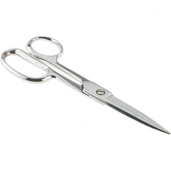 Heritage Cutlery - 3" LOC, 9-1/8" OAL Chrome Plated Heavy Duty Scissors/Shears - Left Hand, Metal Straight Handle - Exact Tooling