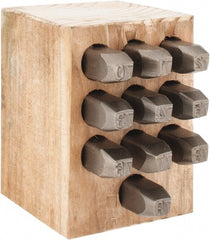 C.H. Hanson - 10 Piece, 1/4" Character Steel Stamp Set - Double Digit Figures, Double Digits - Exact Tooling