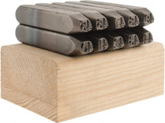 C.H. Hanson - 10 Piece, 1/4" Character Steel Stamp Set - Double Digit Figures, Double Digits - Exact Tooling