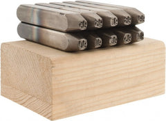 C.H. Hanson - 10 Piece, 3/16" Character Steel Stamp Set - Double Digit Figures, Double Digits - Exact Tooling