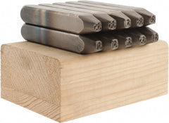 C.H. Hanson - 10 Piece, 3/16" Character Steel Stamp Set - Double Digit Figures, Double Digits - Exact Tooling
