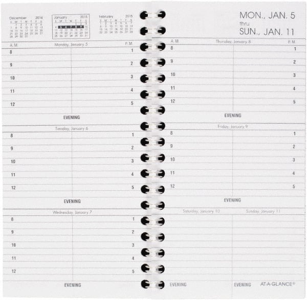 AT-A-GLANCE - 485 Sheet, 3-1/4 x 6-1/4", Weekly Appointment Refill - White - Exact Tooling