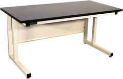 Proline - 72 Wide x 30" Deep x 30" High, Chem-Guard Workbench - Fixed Legs With Adjustable Height Glides, Beige - Exact Tooling