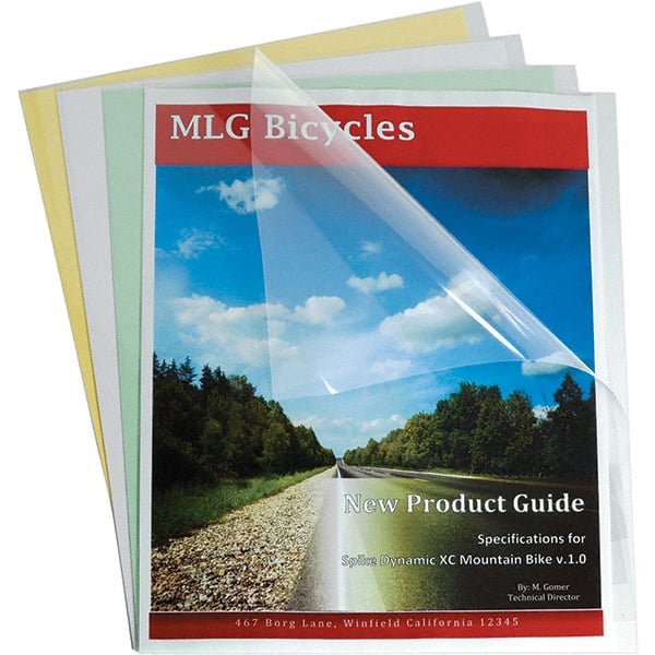 C-LINE - 11" Long x 8-1/2" Wide Report Cover - Clear - Exact Tooling