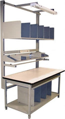 Proline - 60 Wide x 30" Deep x 36" High, Static Dissipative Workbench - Adjustable Height Legs, Gray - Exact Tooling
