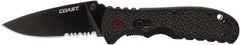 Coast Cutlery - 3" Blade, 7-1/8" OAL, Assisted Opening Knife - 4.1" Closed Length, Glass-Filled Nylon - Exact Tooling