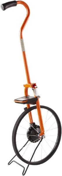 Keson - 99,999' Counter Limit, 4' OAL, Measuring Wheel - 2" Accuracy per 100", Measures in Feet, Ft/In, Feet & Tenths, Inches, Meters & Decimeters - Exact Tooling