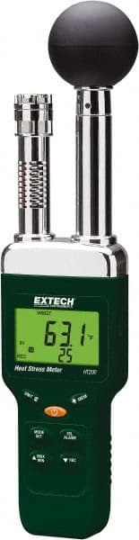 Extech - Thermometer/Hygrometers & Barometers Type: Heat Stress WBGT Meter Minimum Relative Humidity (%): 1 - Exact Tooling