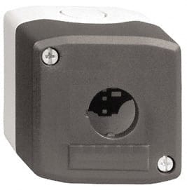Schneider Electric - 1 Hole, 22mm Hole Diameter, Polycarbonate Pushbutton Switch Enclosure - 13, 4X NEMA Rated - Exact Tooling