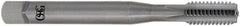 OSG - M10x1.00 Metric Fine 4 Flute Bright Finish Solid Carbide Straight Flute Machine Tap - Modified Bottoming, Right Hand Thread, 75mm OAL, 30mm Thread Length, H3 Limit, Oversize - Exact Tooling