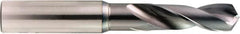 OSG - 8.9mm 130° Spiral Flute Powdered Metal Screw Machine Drill Bit - V Finish, Right Hand Cut, 40mm Flute Length, 90mm OAL, Standard Point, Straight Shank - Exact Tooling