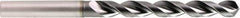 OSG - 20.5mm 120° Powdered Metal Jobber Drill - V Finish, Right Hand Cut, Spiral Flute, Straight Shank, 204mm OAL, Standard Point - Exact Tooling