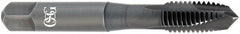 OSG - M8x1.25 Metric Coarse, 3 Flute, TiCN Finish, Vanadium High Speed Steel Spiral Point Tap - Plug Chamfer, Right Hand Thread, 2-23/32" OAL, 1-1/8" Thread Length, 0.318" Shank Diam, Series 289 - Exact Tooling