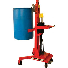 Wesco Industrial Products - 1,100 Lb Load Capacity, 30, 55 & 85 Gal Drum Grab - 41" Wide x 66" High, 4 Steel Wheels - Exact Tooling